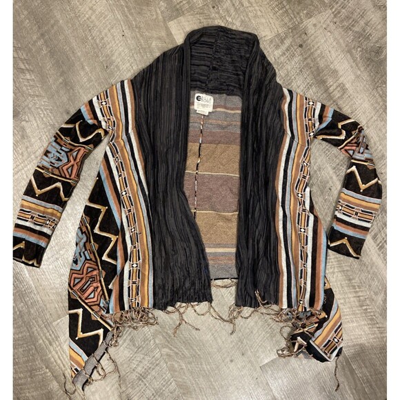 Billabong Dreamchaser Womens Southwestern Boho Cardigan Sweater Size M Folk Chic - Picture 1 of 5